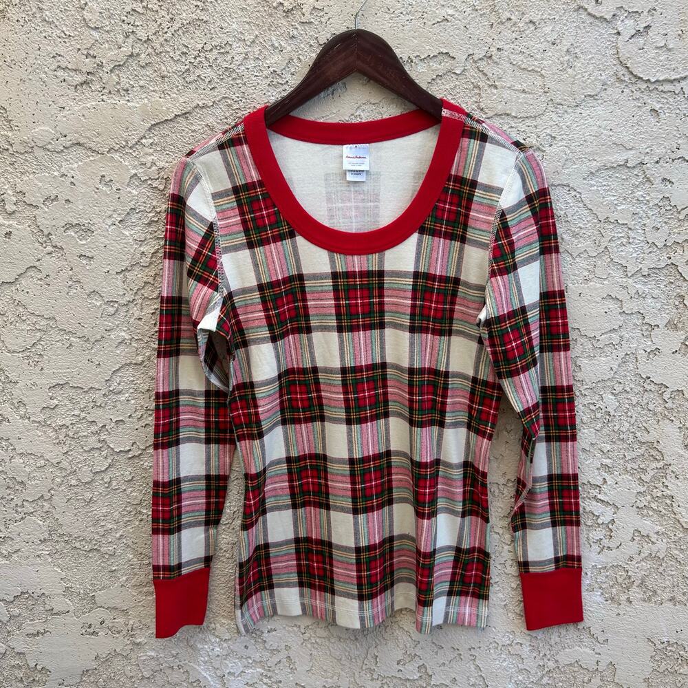 Hanna Andersson Plaid Organic Cotton Top Size Medium